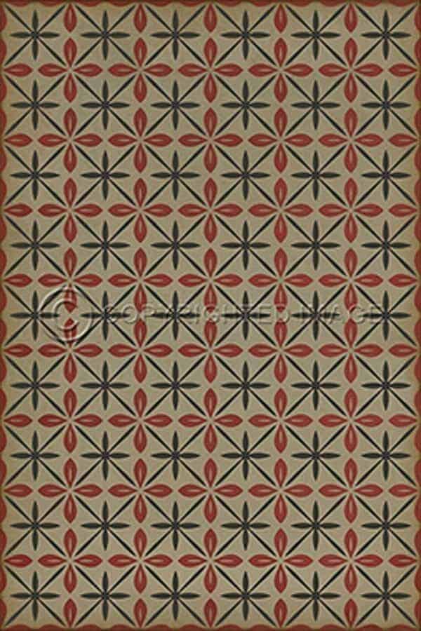 images Estrellita Rouge Vinyl Floor Cloth, 20 x 30