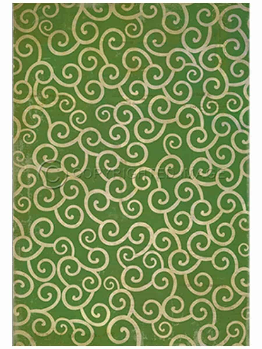 images Green Avis Vinyl Floor Cloth, 96 x 140, 120 x 175