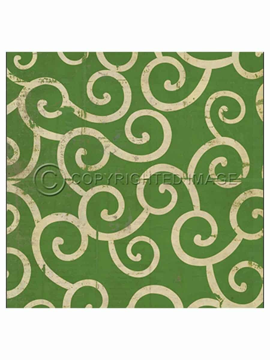 images Green Avis Vinyl Floor Cloth, 36 x 36, 48 x 48, 60 x 60, 72 x 72 Square