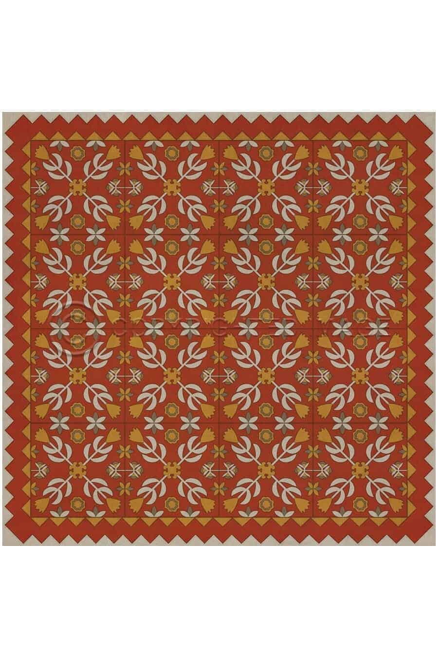 images Hearth Flame Vinyl Floor Cloth, 36 x 36