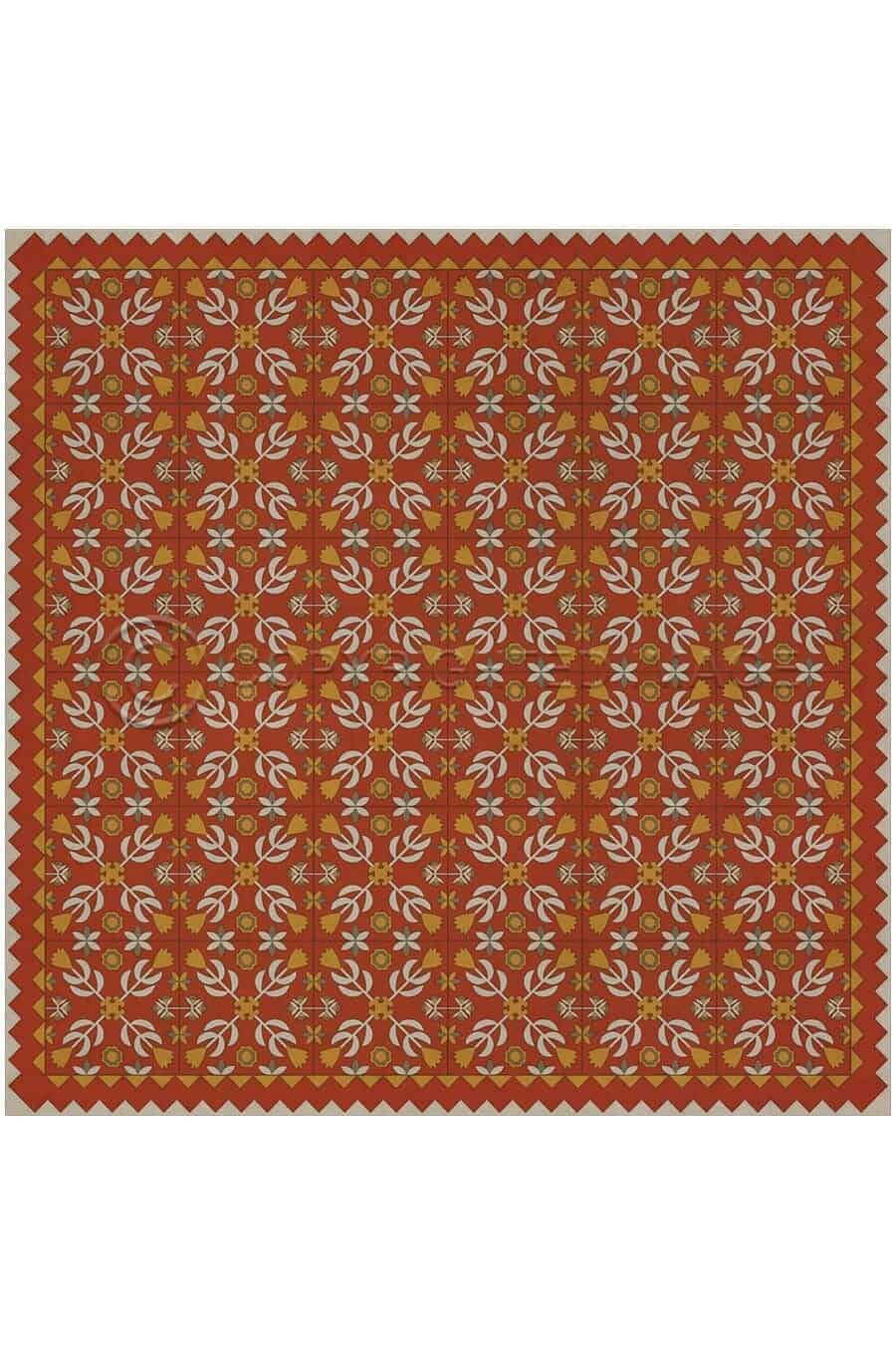 images Hearth Flame Vinyl Floor Cloth, 60 x 60