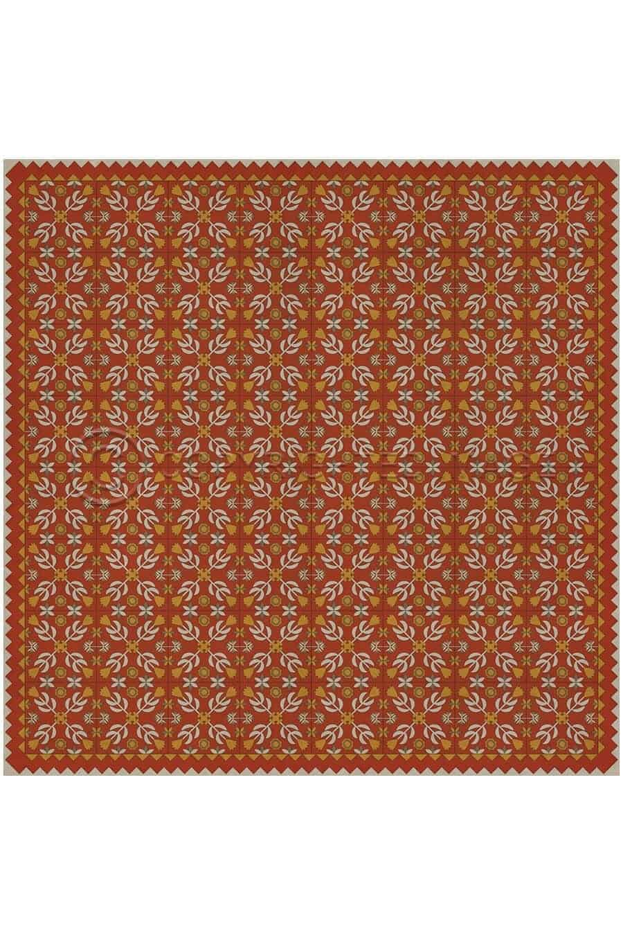 images Hearth Flame Vinyl Floor Cloth, 96 x 96