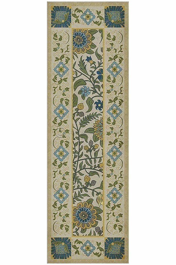 images Jasmine Cardamom Vinyl Floor Cloth, 36 x 115 Runner
