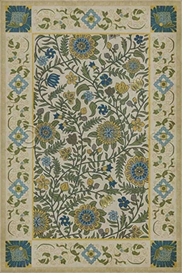 images Jasmine Cardamom Vinyl Floor Cloth, Rectangle