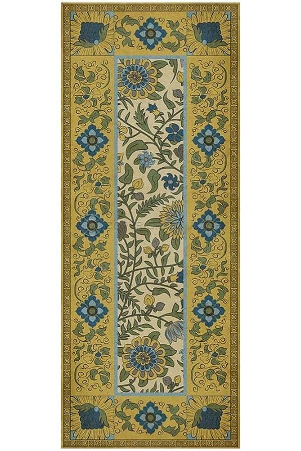 images Jasmine Saffron Vinyl Floor Cloth, 36 x 90 Runner