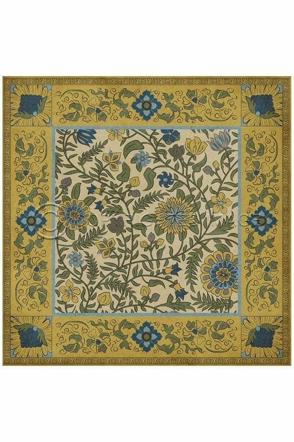 images Jasmine Saffron Vinyl Floor Cloth, Square