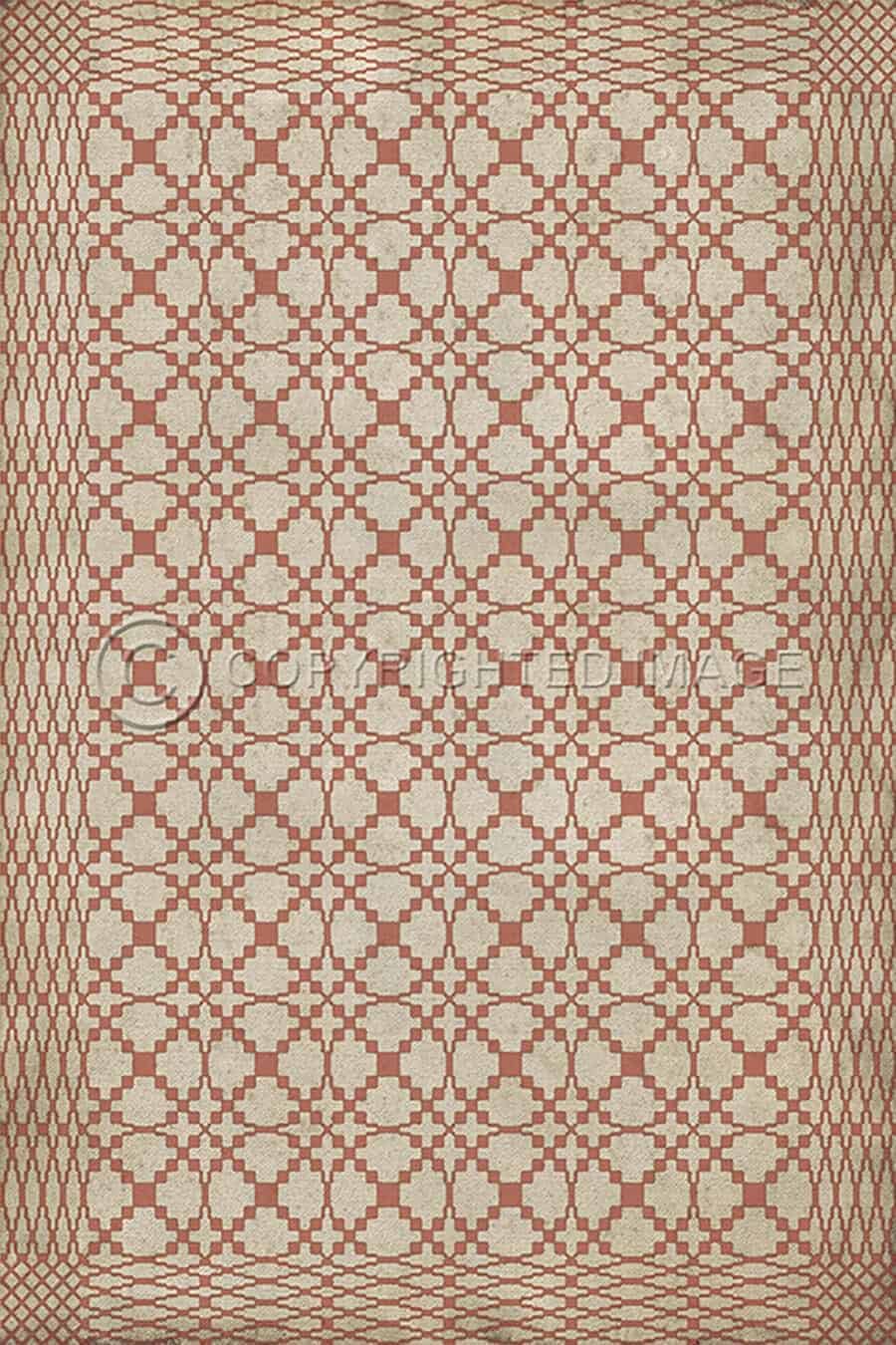 images Spicher Vinyl Floor Cloths, Lattice Blush Vinyl Floor Cloth, 20 x 30, 38 x 56