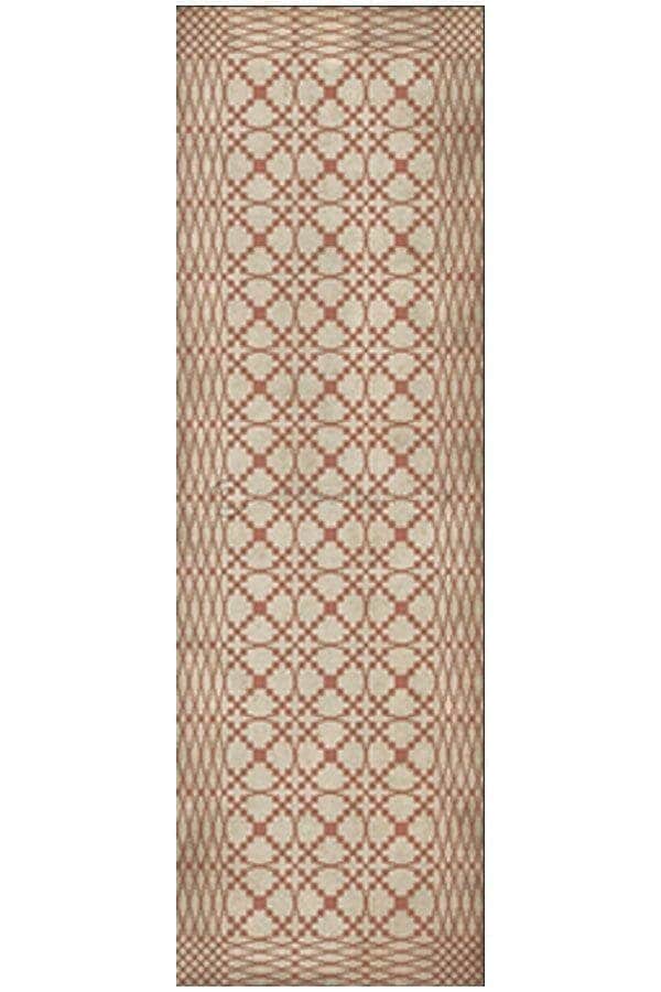 images Spicher Vinyl Floor Cloths, Lattice Blush Vinyl Floor Cloth, 36 x 115 Runner