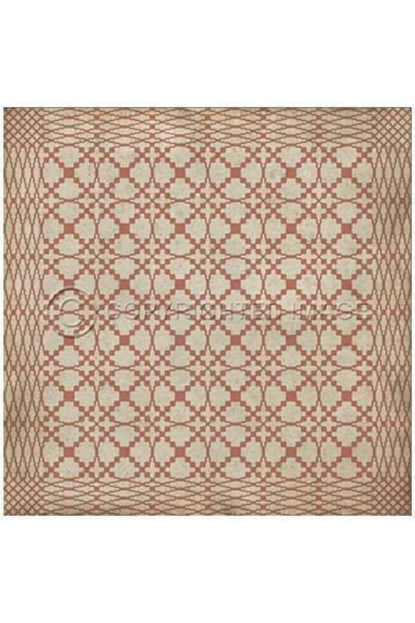 images Spicher Vinyl Floor Cloths, Lattice Blush Vinyl Floor Cloth, 36 x 36 Square