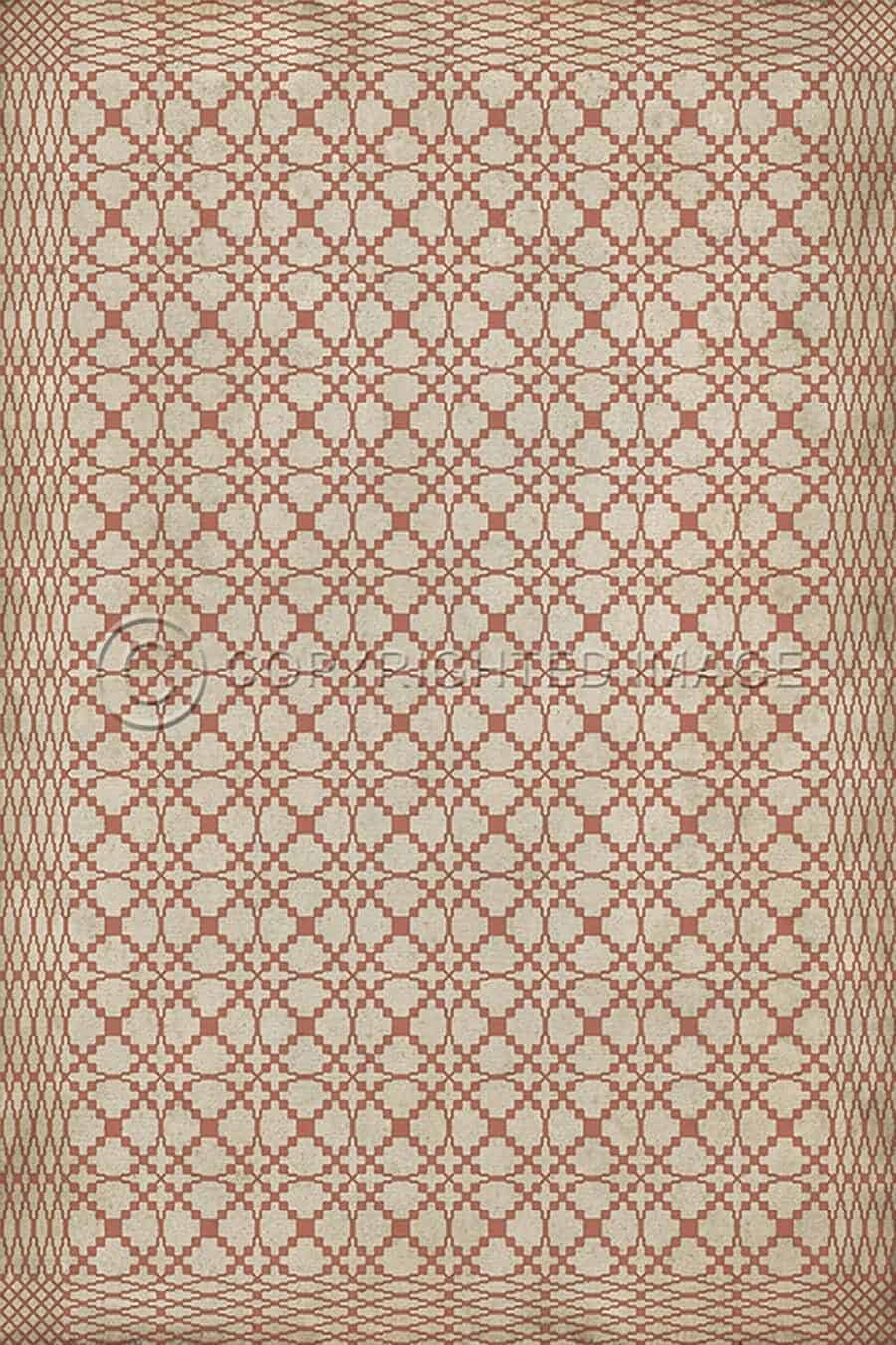 images Spicher Vinyl Floor Cloths, Lattice Blush Vinyl Floor Cloth, 52 x 76, 70 x 102