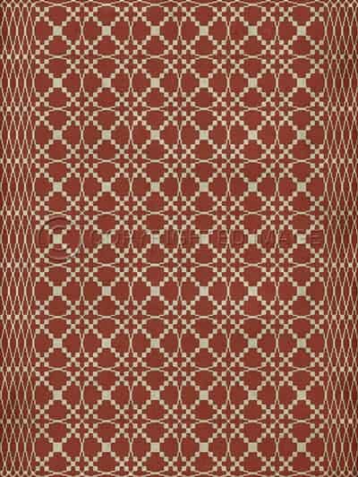 Spicher Vinyl Floor Cloths, Lattice Cinnamon Vinyl Floor Cloth, 20 x 30, 38 x 56