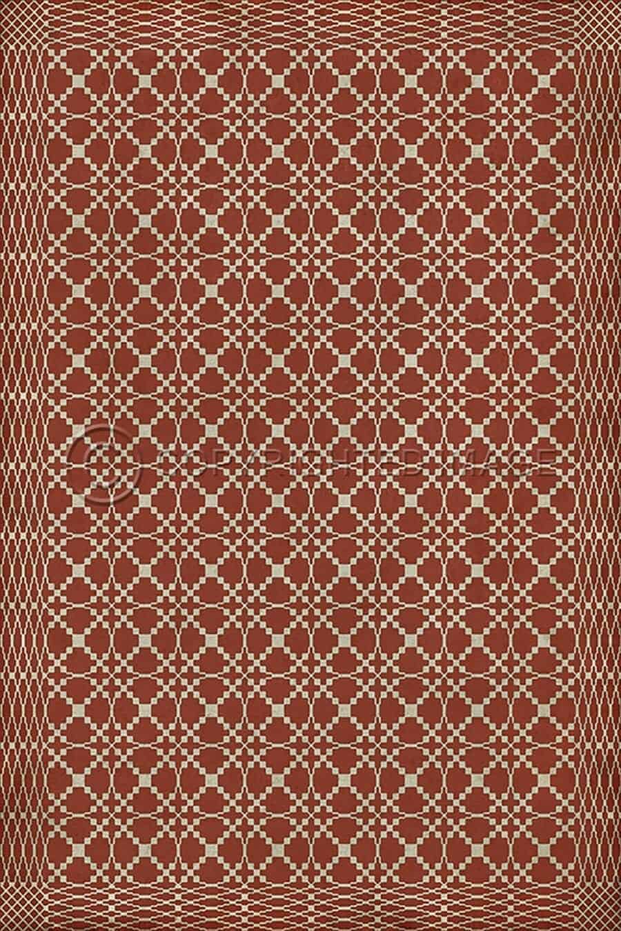 images Spicher Vinyl Floor Cloths, Lattice Brick Vinyl Floor Cloth, 52 x 76, 70 x 102