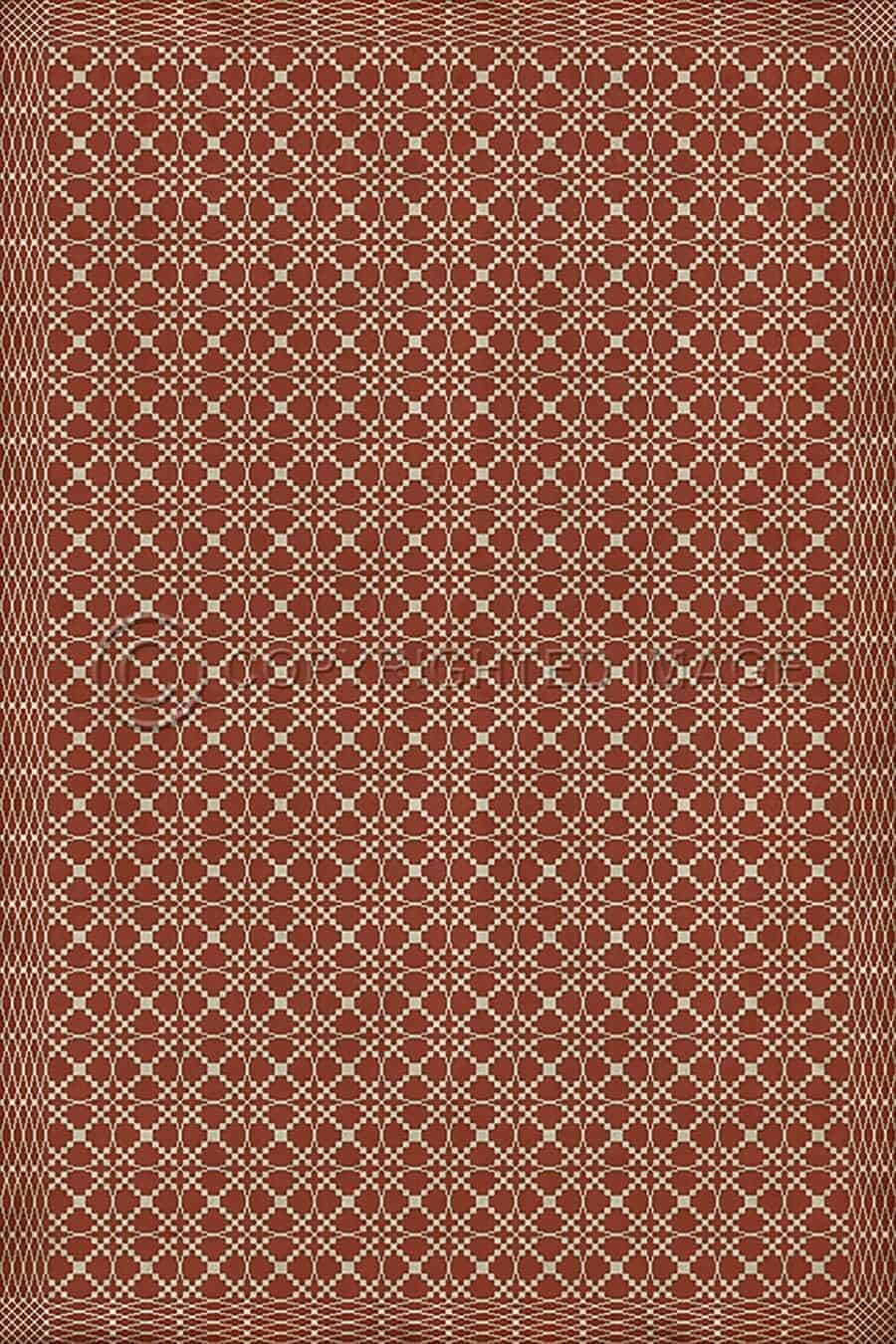 images Spicher Vinyl Floor Cloths, Lattice Brick Vinyl Floor Cloth, 96 x 140, 120 x 175