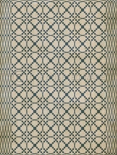 Spicher Vinyl Floor Cloths, Lattice Cadet Vinyl Floor Cloth, 20 x 30, 38 x 56