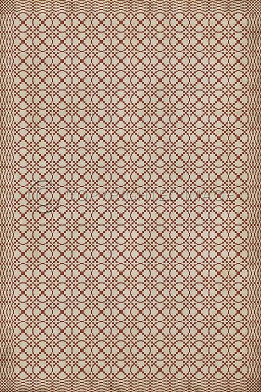 images Spicher Vinyl Floor Cloths, Lattice Cinnamon Vinyl Floor Cloth, 96 x 140, 120 x 175