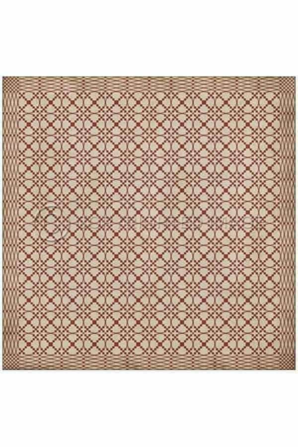 images Spicher Vinyl Floor Cloths, Lattice Cinnamon Vinyl Floor Cloth, 96 x 96 Square