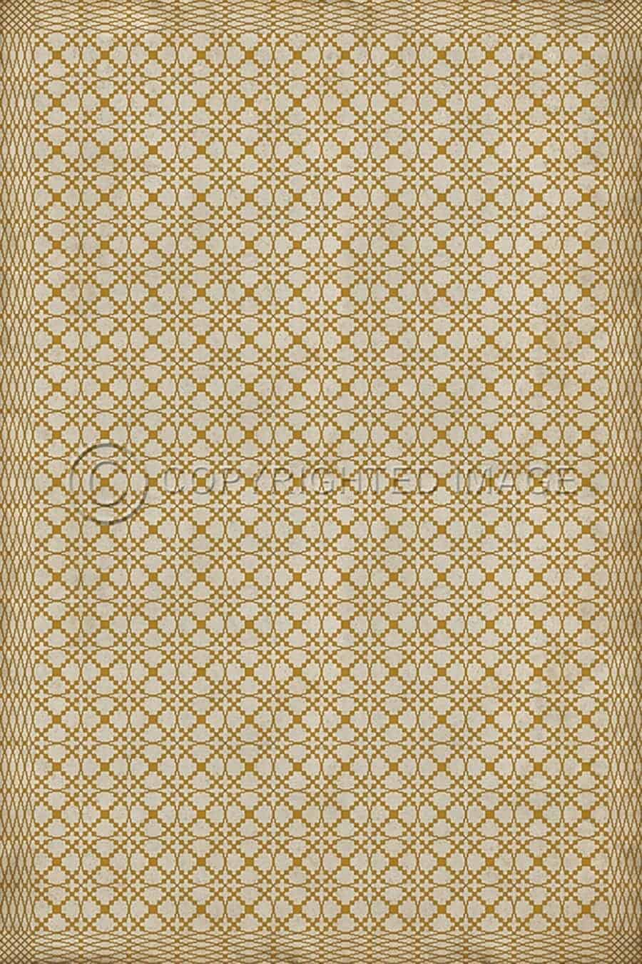 images Spicher Vinyl Floor Cloths, Lattice Flax Vinyl Floor Cloth, 96 x 140, 120 x 175