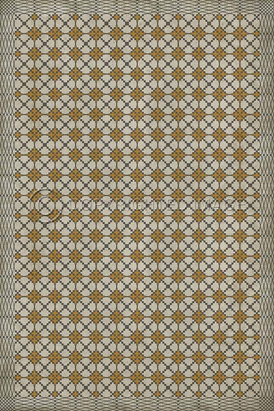 images Spicher Vinyl Floor Cloths, Lattice Gold Vinyl Floor Cloth, 96 x 140, 120 x 175