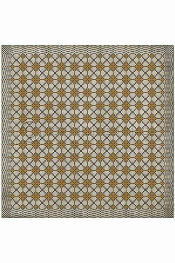 images Spicher Vinyl Floor Cloths, Lattice Gold Vinyl Floor Cloth, 96 x 96 Square