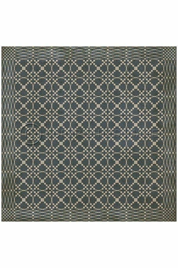 images Spicher Vinyl Floor Cloths,Lattice Graphite Vinyl Floor Cloth, 60 x 60 Square