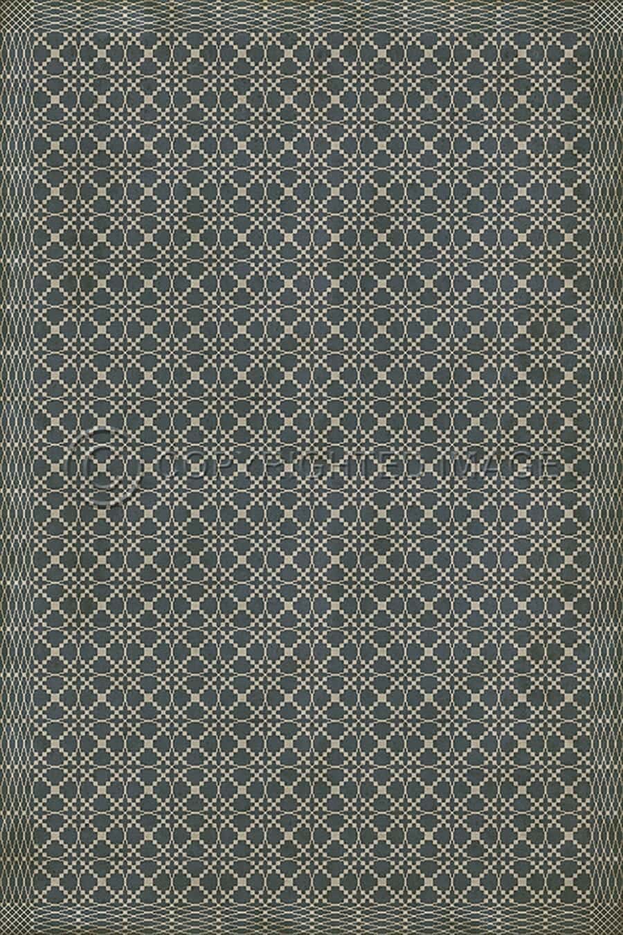 images Spicher Vinyl Floor Cloths, Lattice Graphite Vinyl Floor Cloth, 96 x 140, 120 x 175