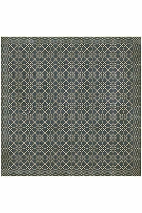 images Spicher Vinyl Floor Cloths,Lattice Graphite Vinyl Floor Cloth, 96 x 96 Square