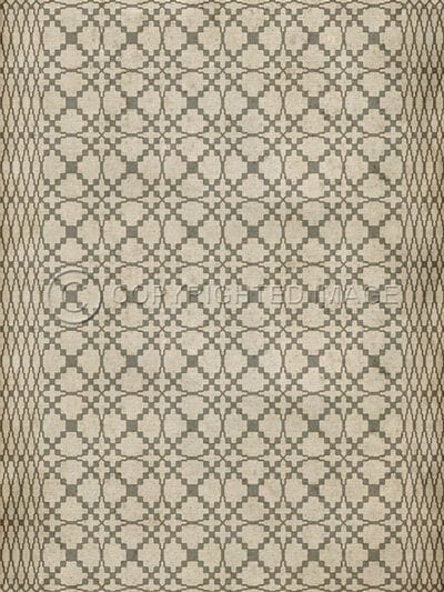 Spicher Vinyl Floor Cloths, Lattice Grey Vinyl Floor Cloth, 20 x 30, 38 x 56