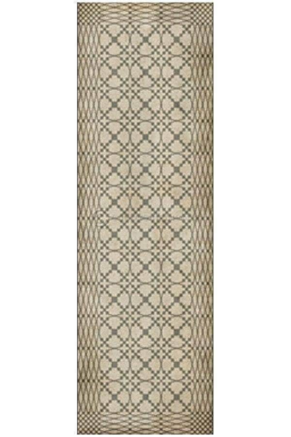 images Spicher Vinyl Floor Cloths, Lattice Grey Vinyl Floor Cloth, 36 x 115 Runner