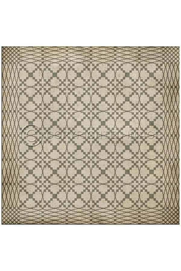 images Spicher Vinyl Floor Cloths, Lattice Grey Vinyl Floor Cloth, 36 x 36 Square