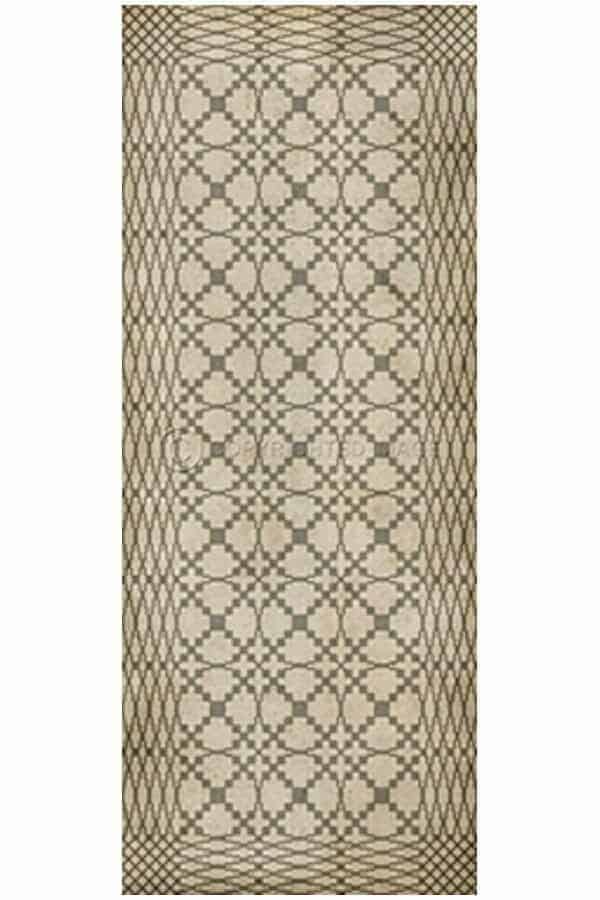 images Spicher Vinyl Floor Cloths, Lattice Grey Vinyl Floor Cloth, 36 x 90 Runner
