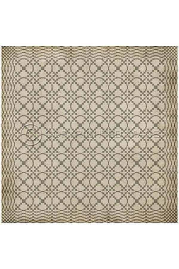 images Spicher Vinyl Floor Cloths, Lattice Grey Vinyl Floor Cloth, 60 x 60 Square