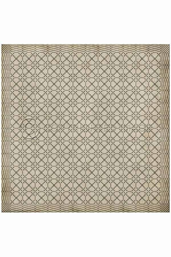 images Spicher Vinyl Floor Cloths, Lattice Grey Vinyl Floor Cloth, 96 x 96 Square