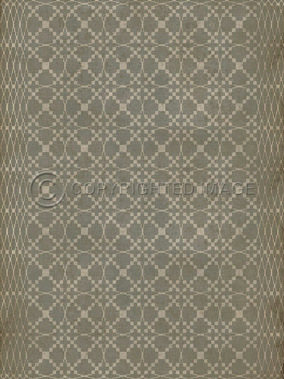 Spicher Vinyl Floor Cloths, Lattice Pewter Vinyl Floor Cloth, 20 x 30, 38 x 56