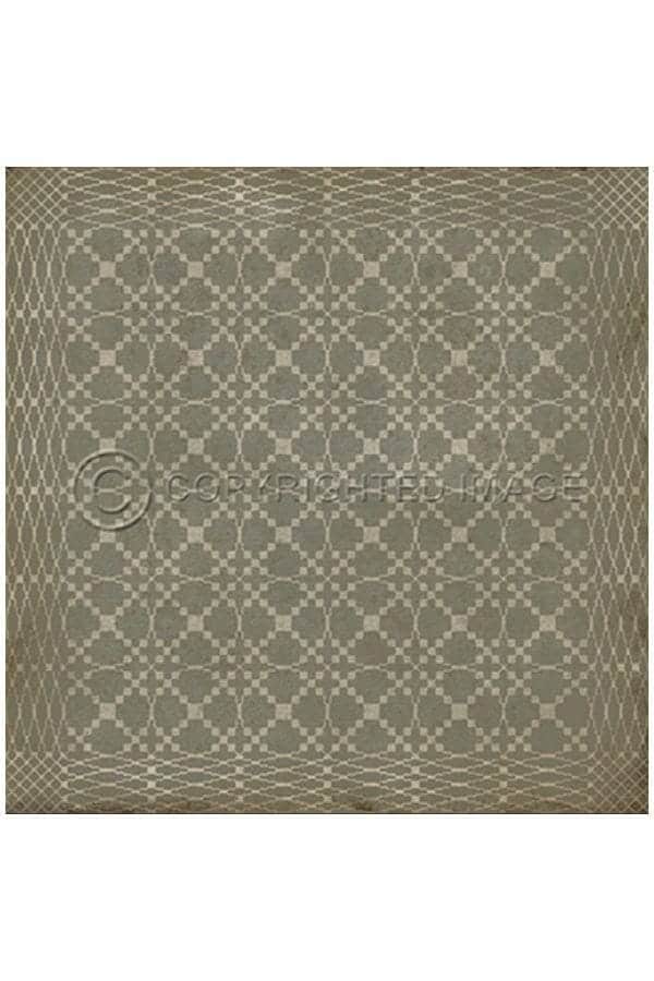 images Spicher Vinyl Floor Cloths, Lattice Pewter Vinyl Floor Cloth, 36 x 36 Square
