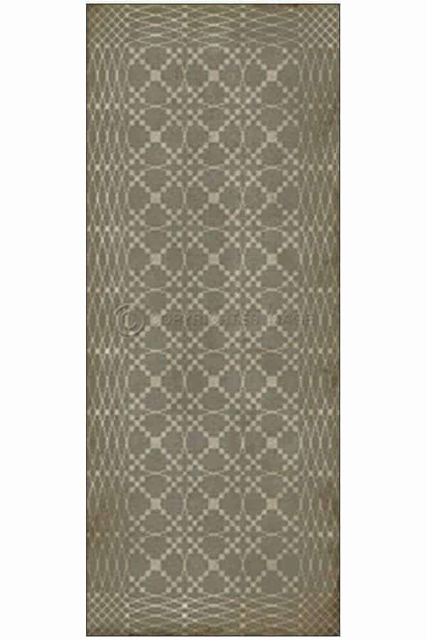 images Spicher Vinyl Floor Cloths, Lattice Pewter Vinyl Floor Cloth, 36 x 90 Runner