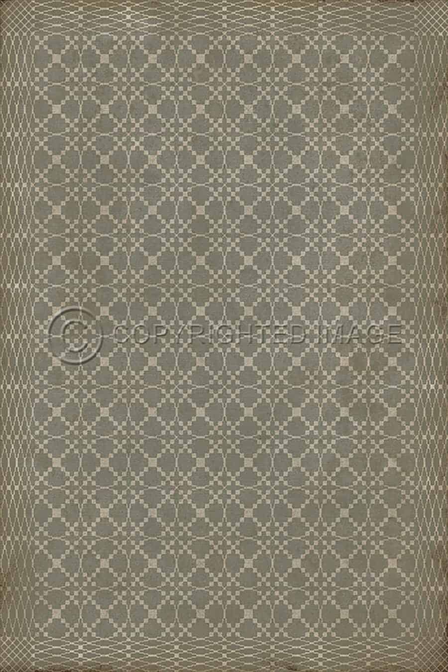 images Spicher Vinyl Floor Cloths, Lattice Pewter Vinyl Floor Cloth, 52 x 76, 70 x 102