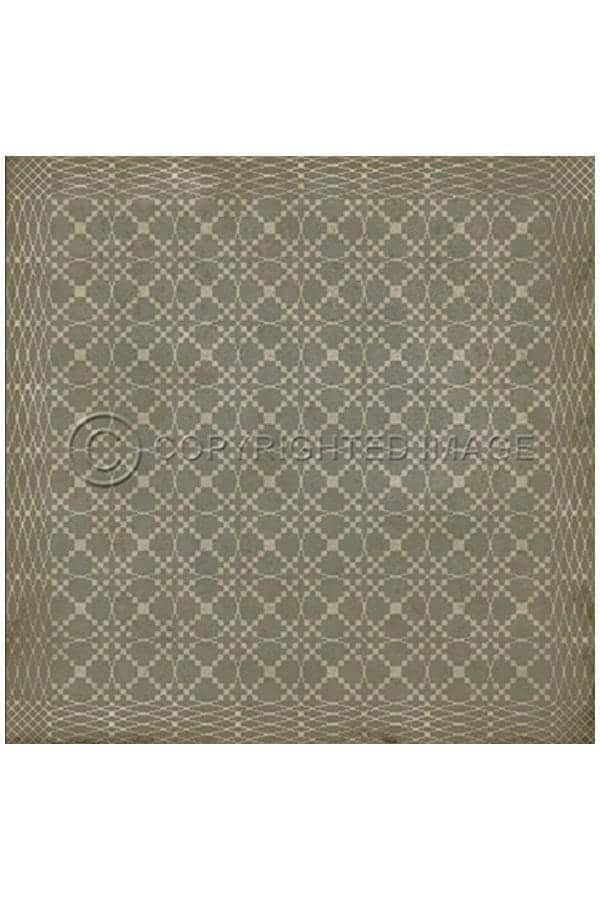 images Spicher Vinyl Floor Cloths, Lattice Pewter Vinyl Floor Cloth, 60 x 60 Square