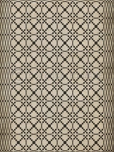 Spicher Vinyl Floor Cloths, Lattice Smudge Vinyl Floor Cloth, 20 x 30, 38 x 56