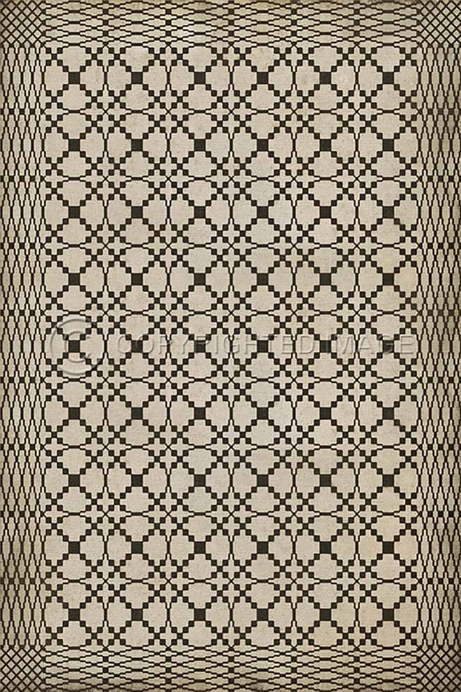 images Spicher Vinyl Floor Cloths, Lattice Smudge Vinyl Floor Cloth, 20 x 30, 38 x 56