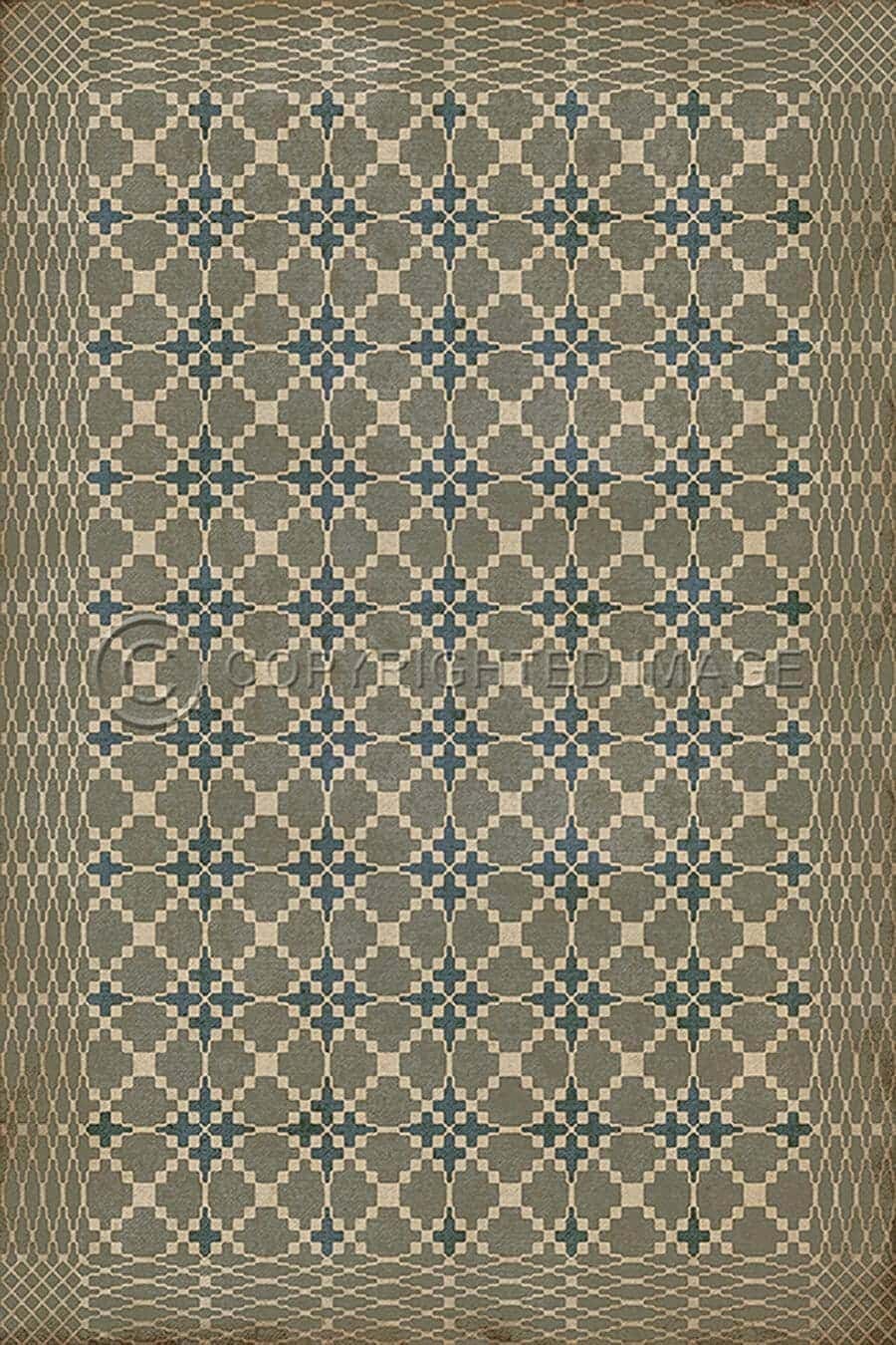 images Spicher Vinyl Floor Cloths, Lattice Steel Vinyl Floor Cloth, 20 x 30, 38 x 56