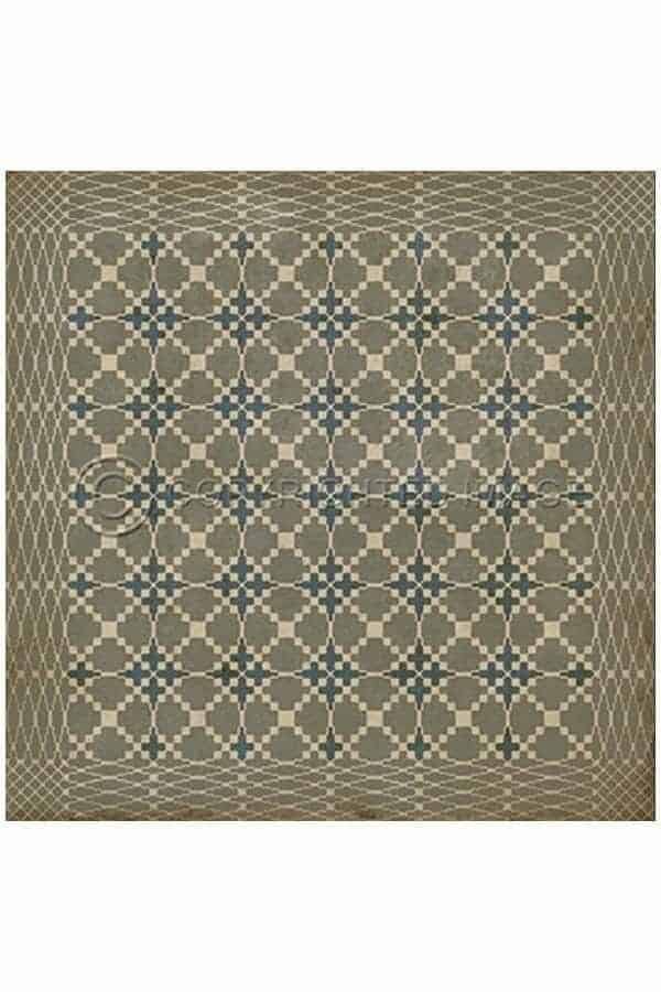 images Spicher Vinyl Floor Cloths, Lattice Steel Vinyl Floor Cloth, 36 x 36 Square