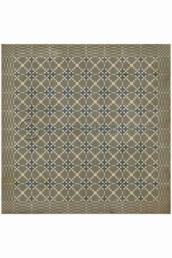 images Spicher Vinyl Floor Cloths, Lattice Steel Vinyl Floor Cloth, 60 x 60 Square