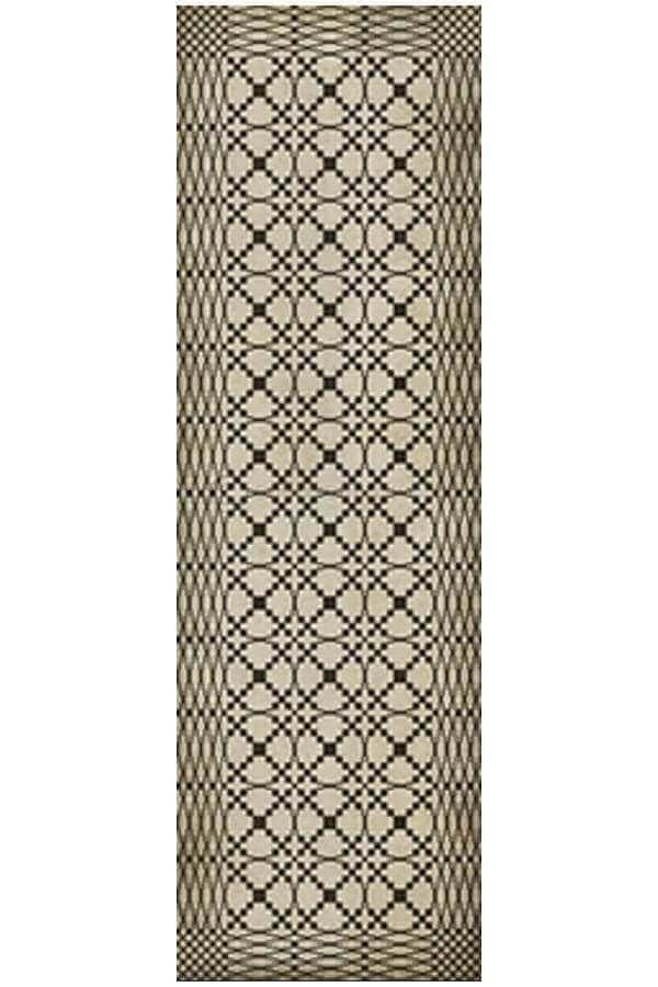 images Spicher Vinyl Floor Cloths, Lattice Smudge Vinyl Floor Cloth, 36 x 115 Runner