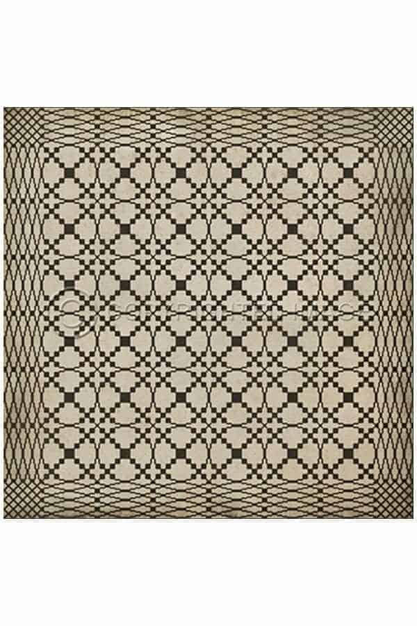 images Spicher Vinyl Floor Cloths, Lattice Smudge Vinyl Floor Cloth, 36 x 36 Square