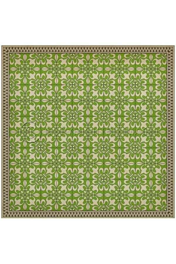 images Leaf Atrium Vinyl Floor Cloth, 96 x 96, 120 x 120 Square