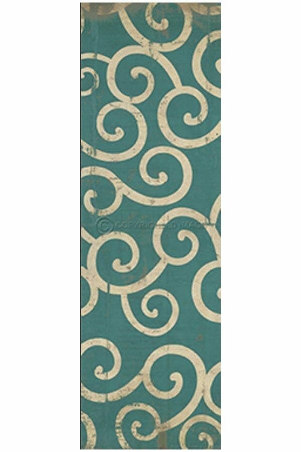 images Light Blue Avis Vinyl Floor Cloth, 36 x 115 Runner