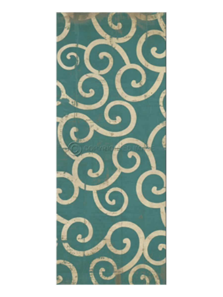 images Light Blue Avis Vinyl Floor Cloth, 36 x 90 Runner