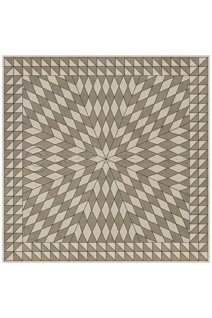 images Lucia Fjord Vinyl Floor Cloth, 36x 36, 48 x 48 Square