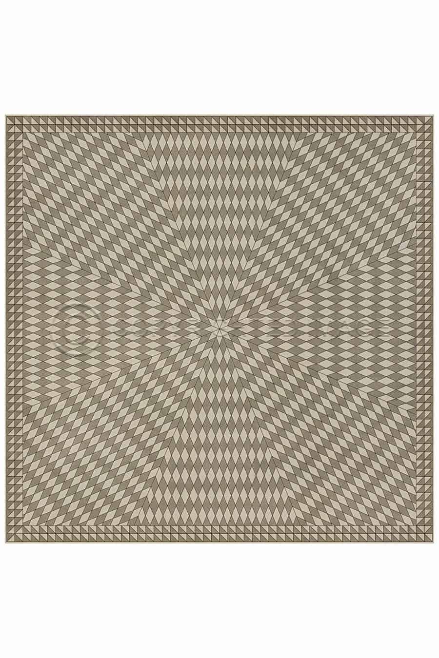 images Lucia Fjord Vinyl Floor Cloth, 96 x 96, 120 x 120 Square