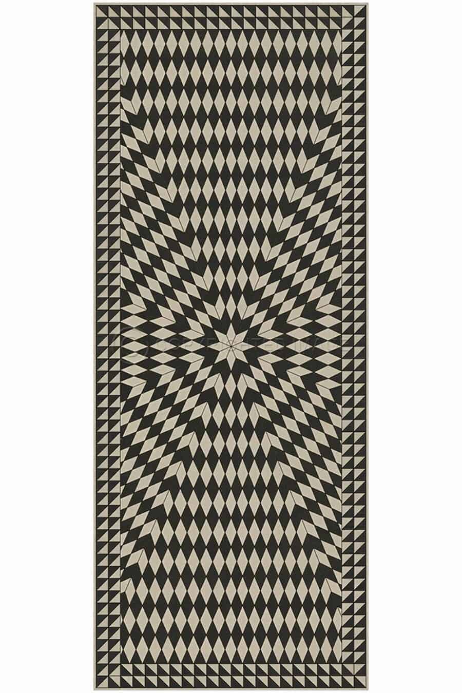 images Lucia Raven Vinyl Floor Cloth, 36 x 90 Runner